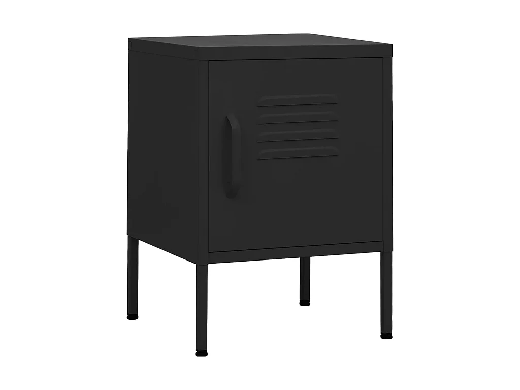Table de chevet Noir 35x35x51 cm Acier