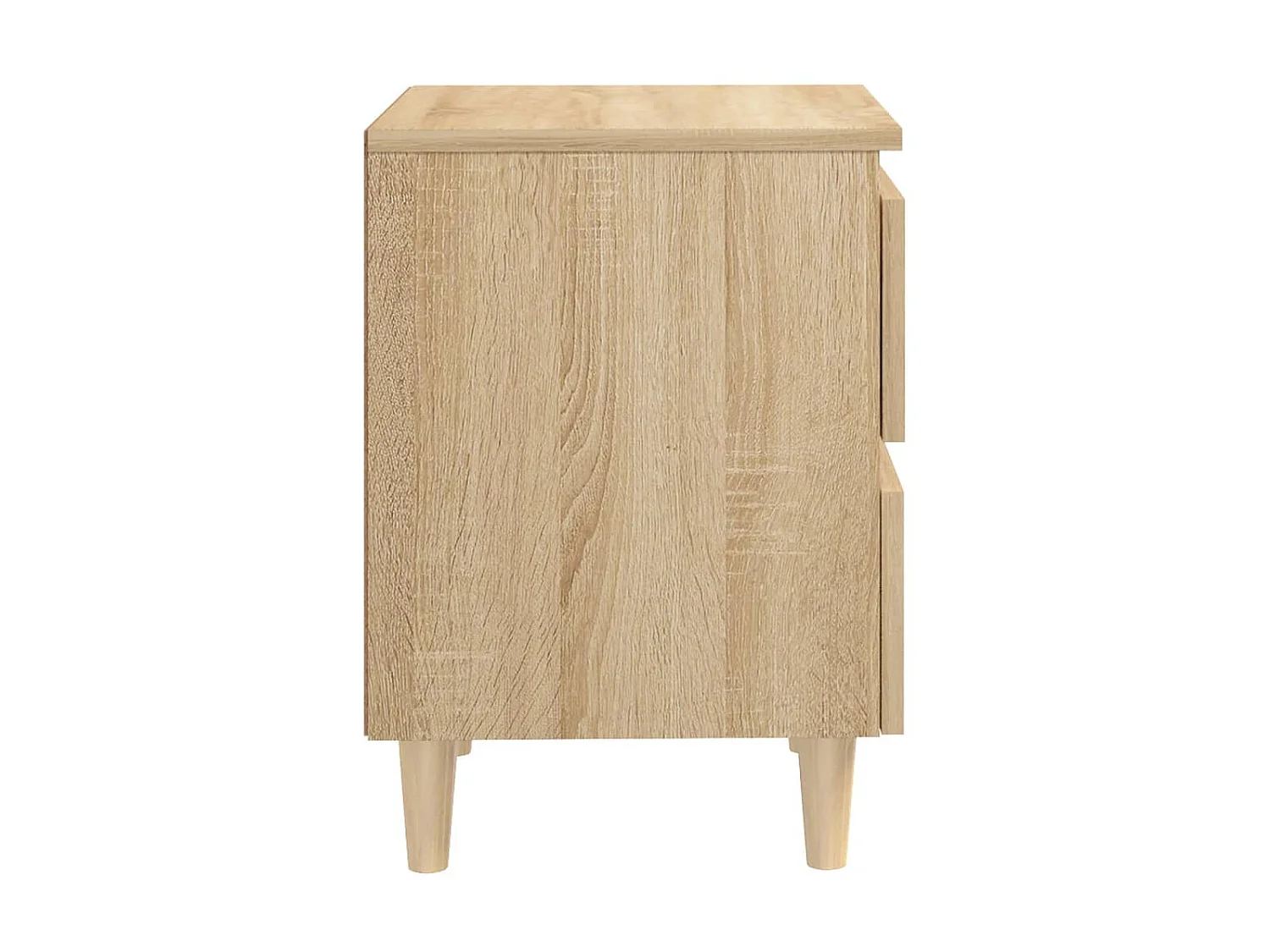 Mesa de cabeceira com pés em pinho carvalho Sonoma 40x35x50 cm