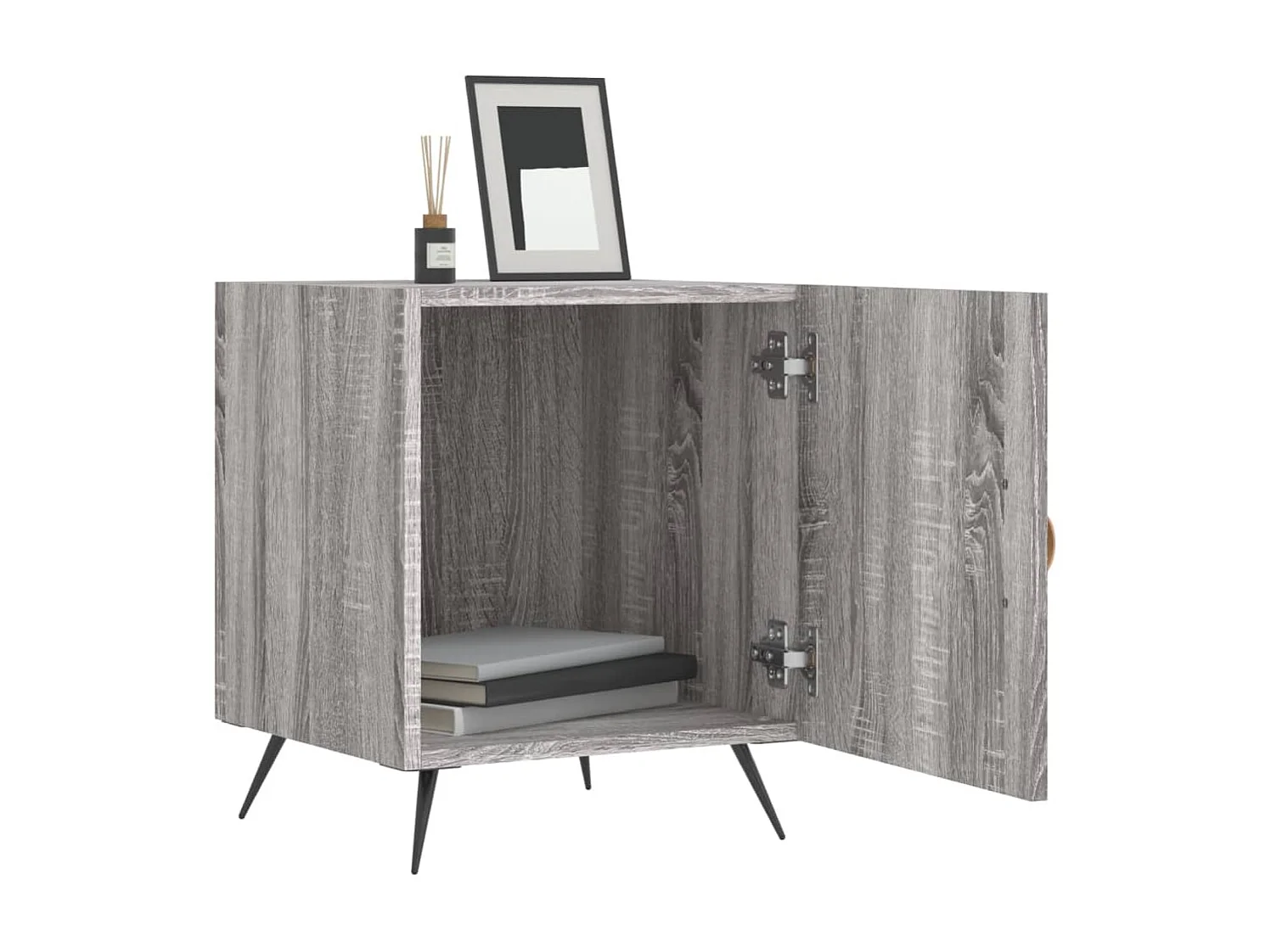 Comodini 2 pezzi sonoma grigio 40x40x50 cm in MDF