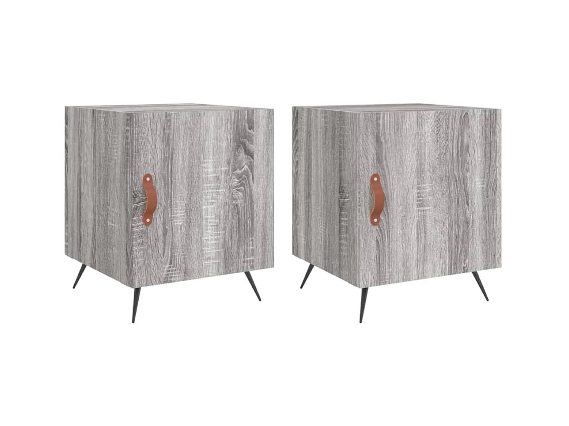 Nachtkastjes 2 stuks sonoma grijs 40x40x50cm samengesteld hout