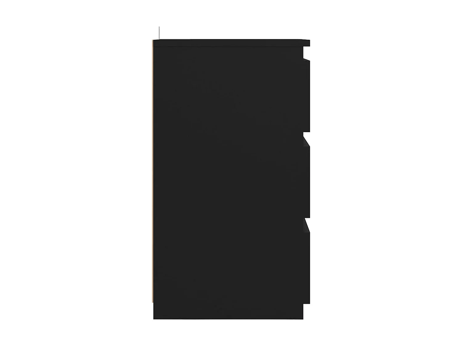 Mesa de cabeceira preta 40x35x62,5 cm aglomerado