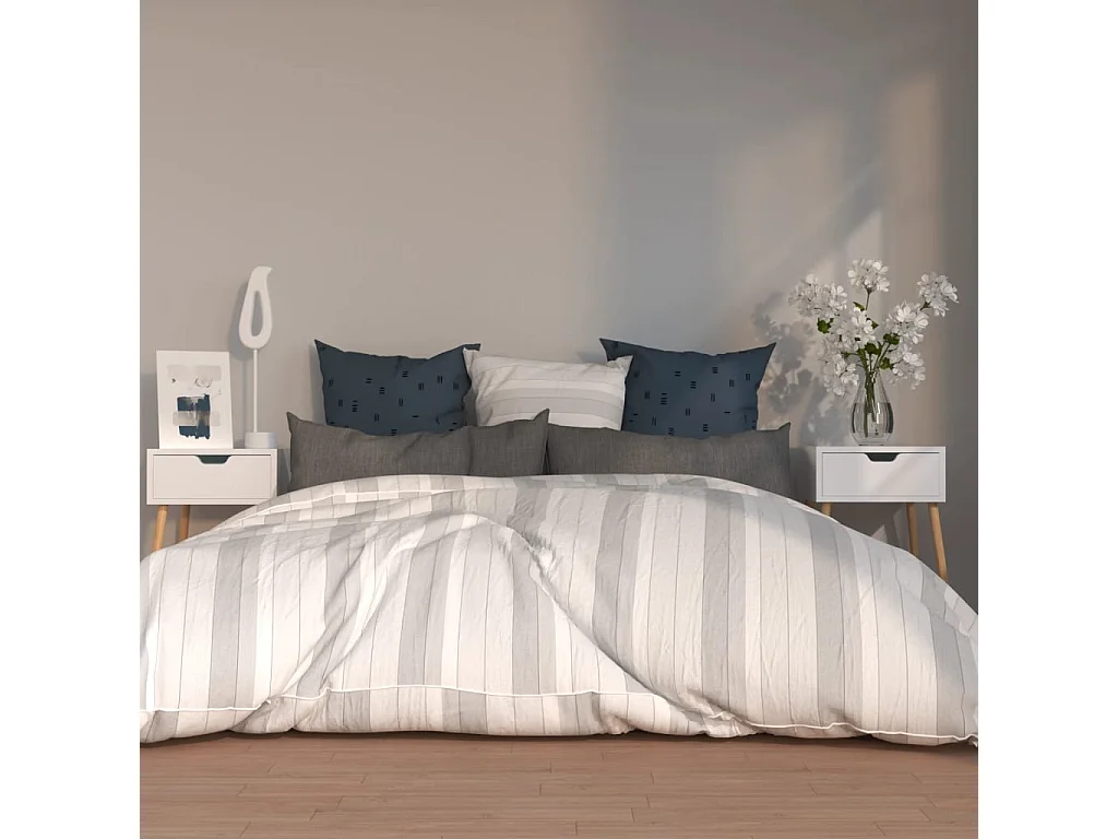 Nachtkastjes 2 stuks Glanzend wit 40x40x56 cm Spaanplaat