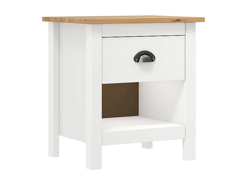 Comodini 2 pz Hill 46x35x49,5 cm Legno di pino massiccio