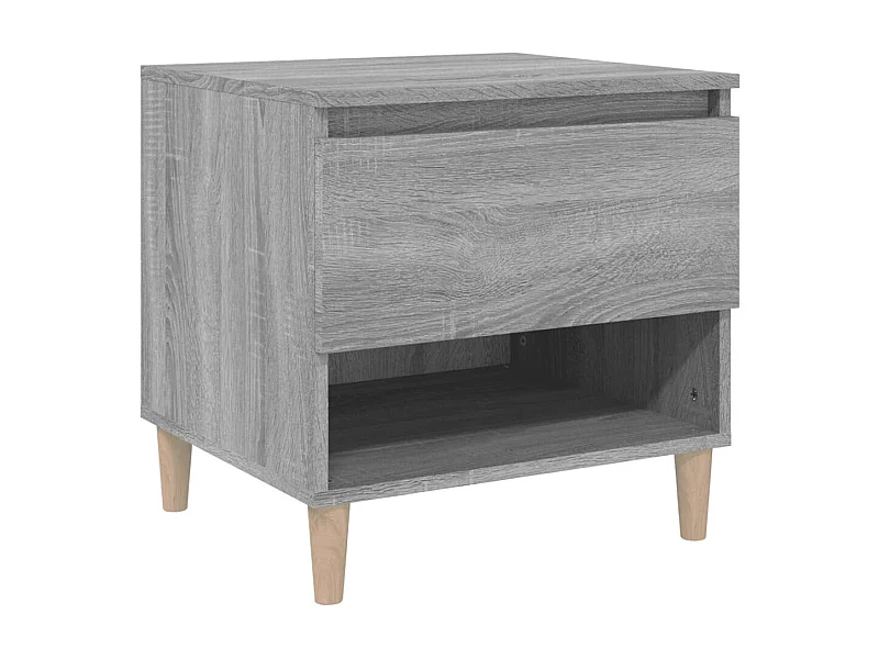 Comodino Sonoma grigio 50x46x50 cm MDF