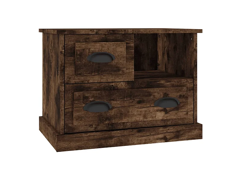 Mesita de noche roble ahumado 60x39x45 cm