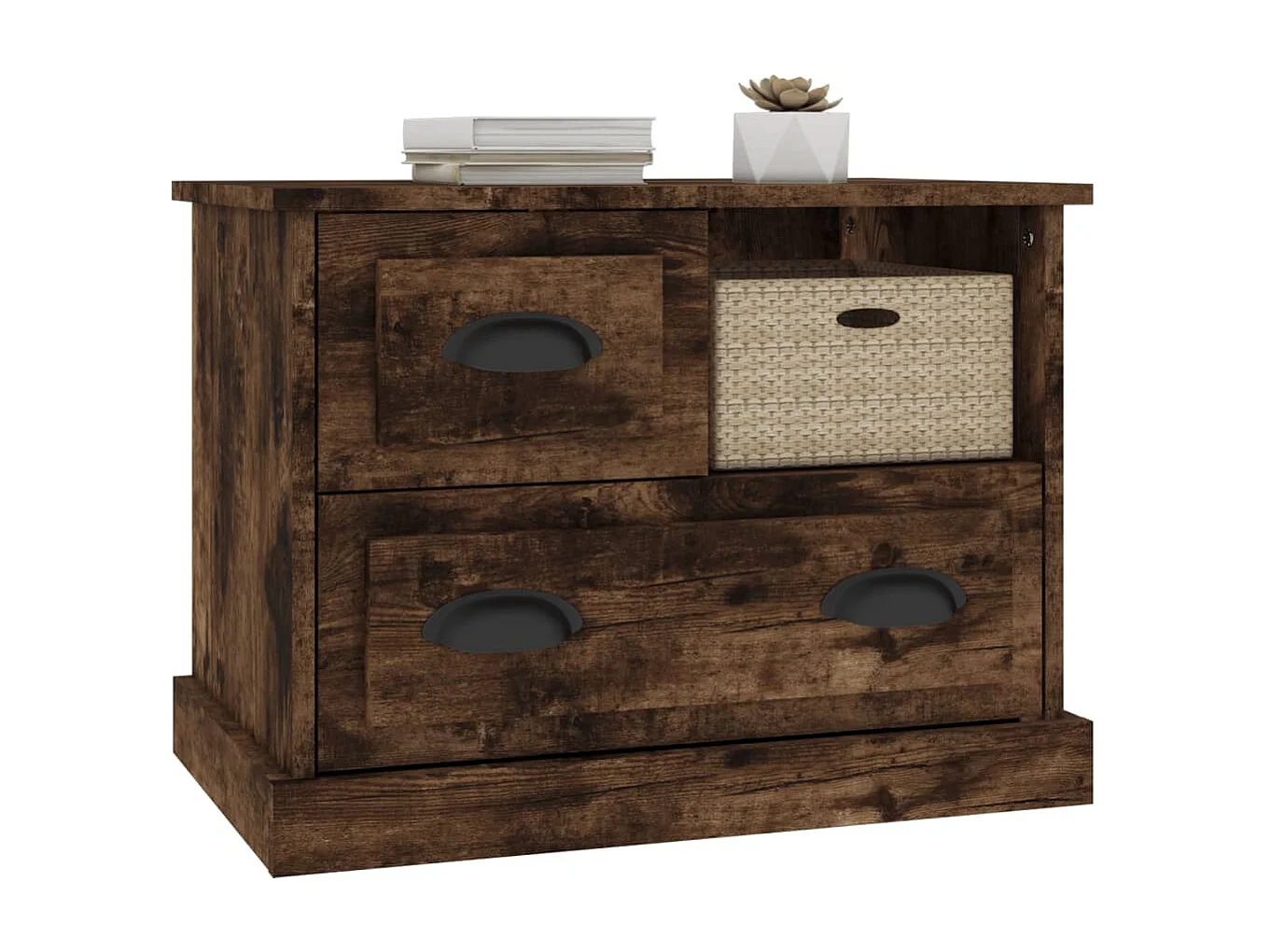 Comodino rovere affumicato 60x39x45 cm