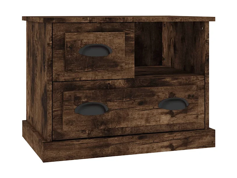 Table de chevet chêne fumé 60x39x45 cm