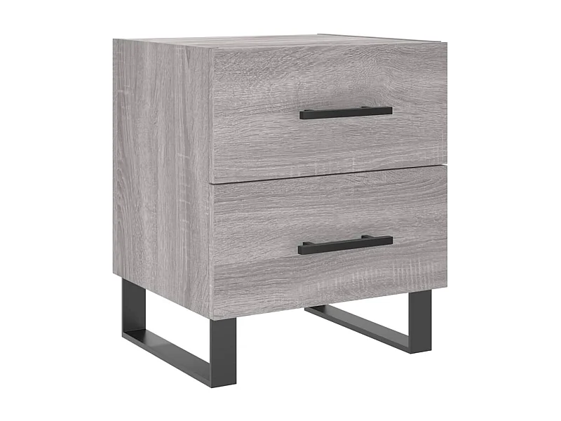 Mesita de noche gris Sonoma 40x35x47,5 cm de madera contrachapada