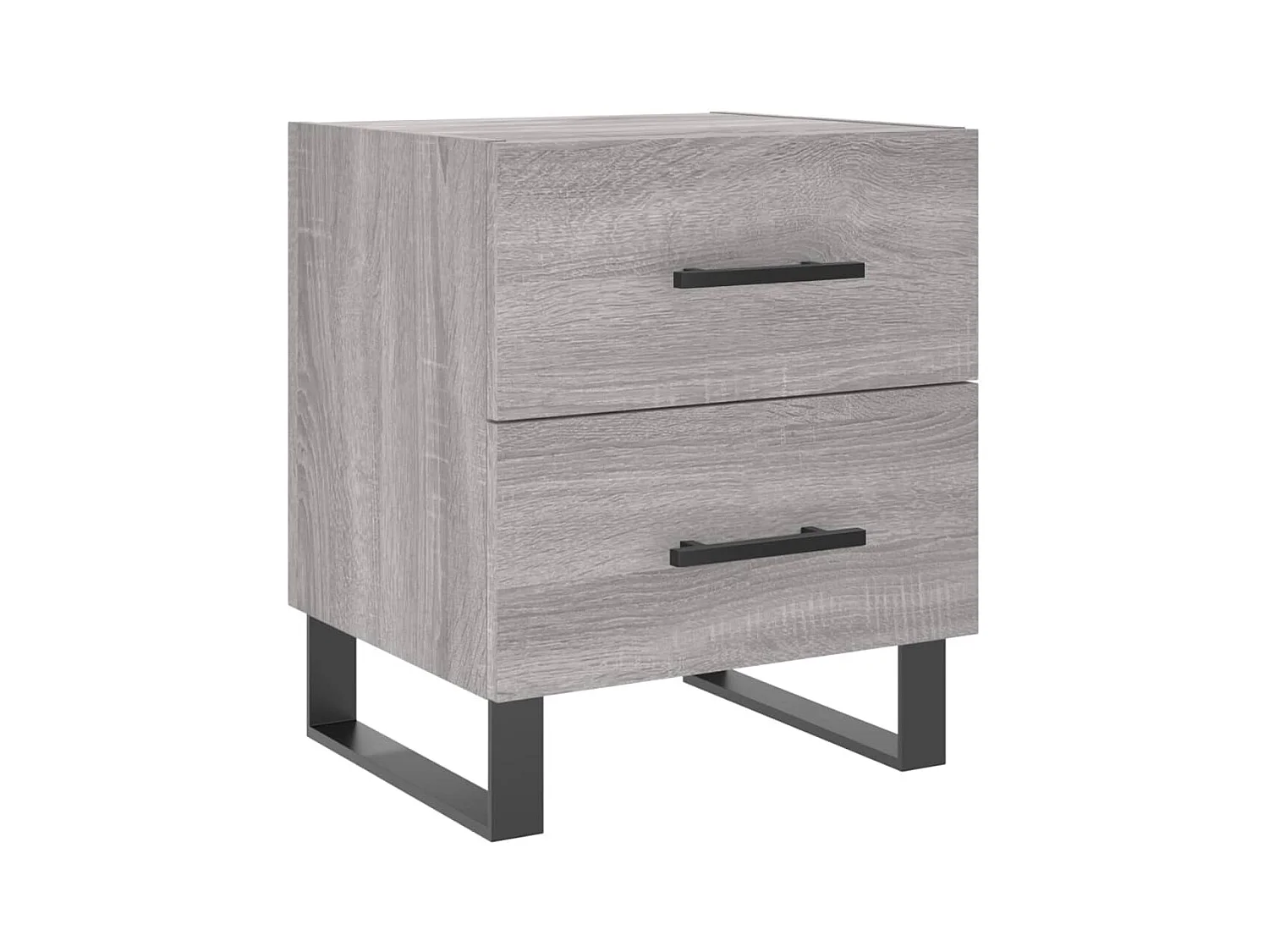 Mesita de noche gris Sonoma 40x35x47,5 cm de madera contrachapada