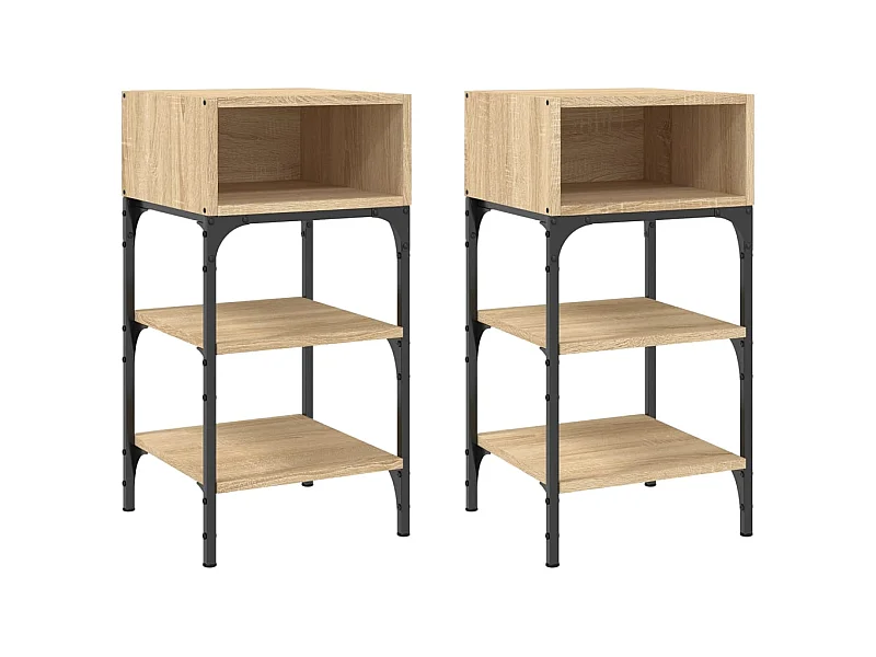 Tables de chevet 2 pcs chêne sonoma 35x34,5x70 cm
