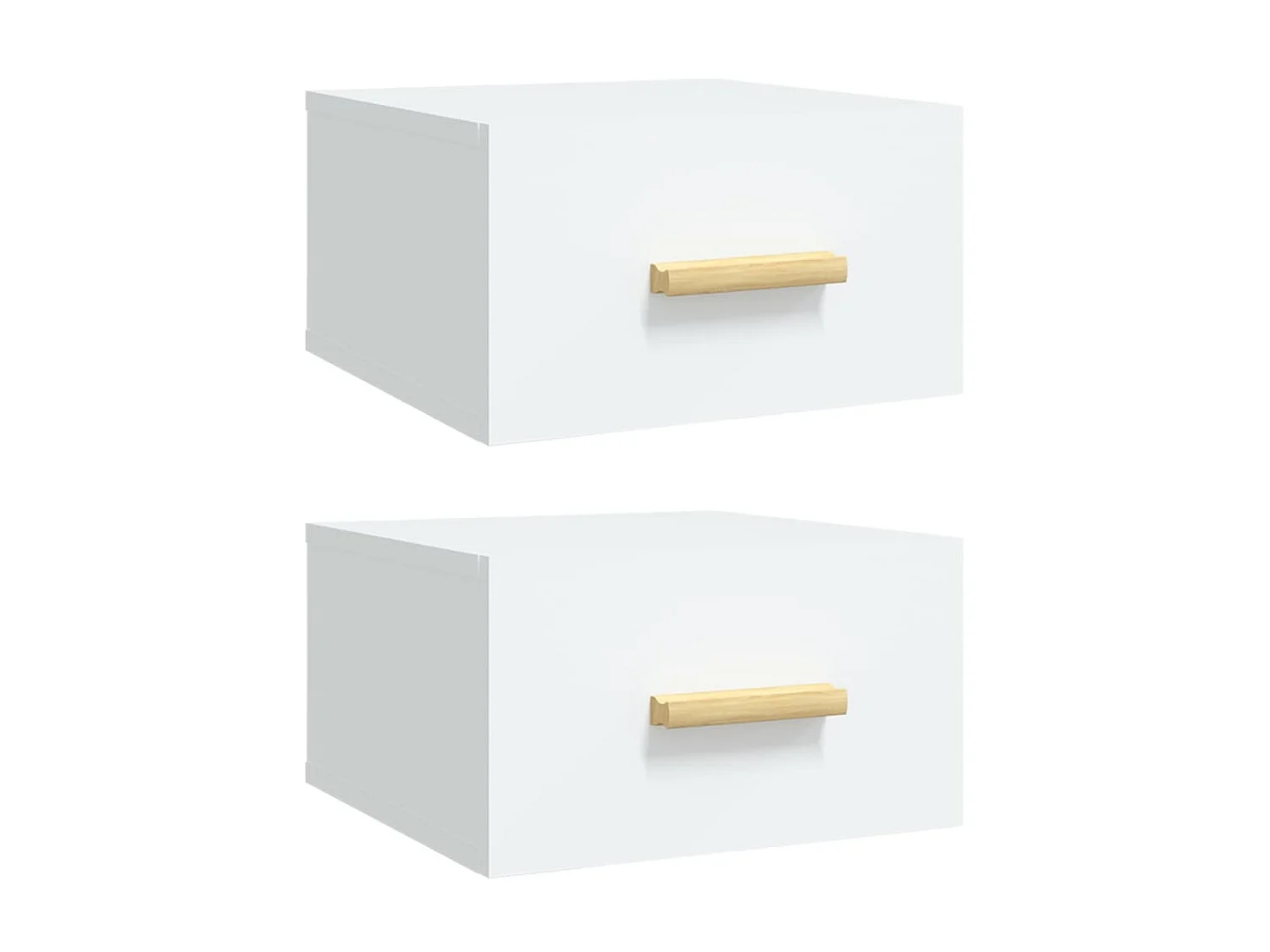 Nachtkastjes voor wandmontage 2 stuks wit 35x35x20 cm