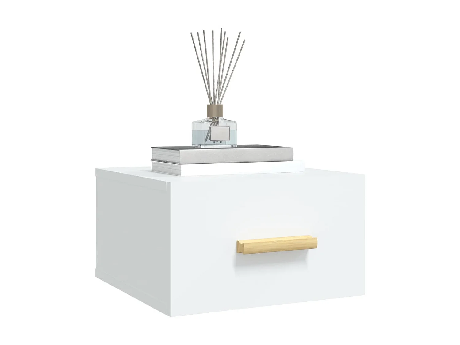 Nachtkastjes voor wandmontage 2 stuks wit 35x35x20 cm