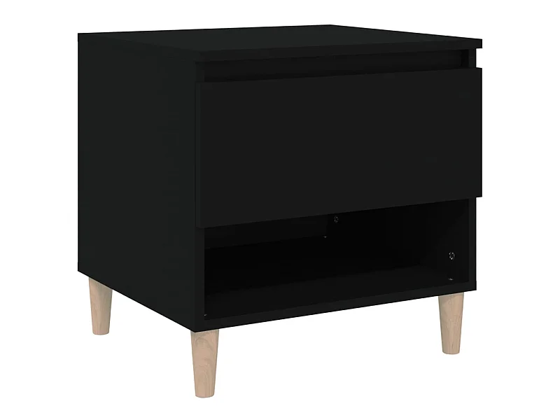 Table de chevet Noir 50x46x50 cm Bois d’ingénierie