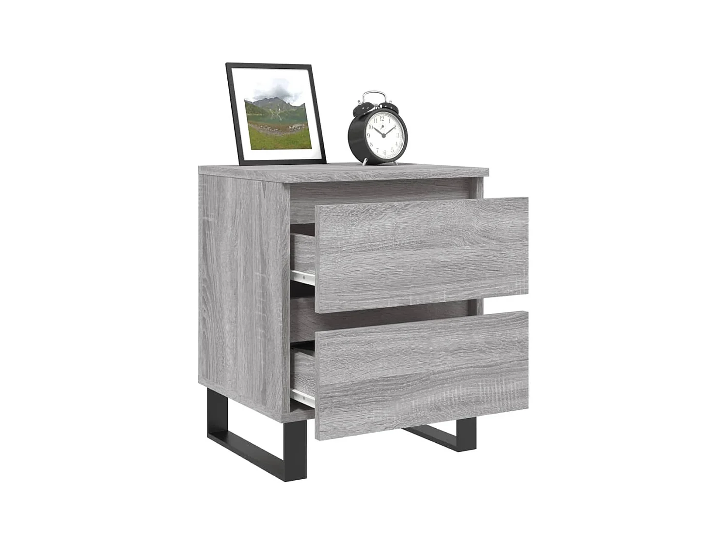 Tables de chevet 2 pcs sonoma gris 40x35x50 cm bois ingénierie