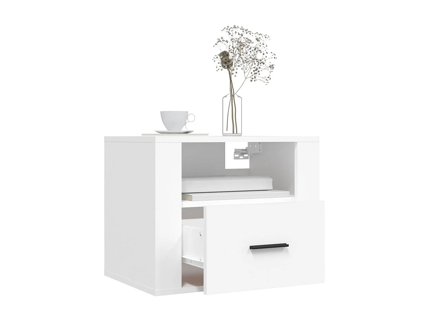 Tables de chevet murales 2 pcs Blanc 50x36x40 cm