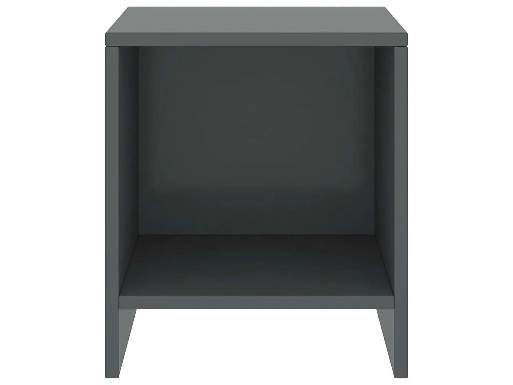 Tables de chevet 2 pcs Gris foncé 35x30x40cm Bois de pin massif