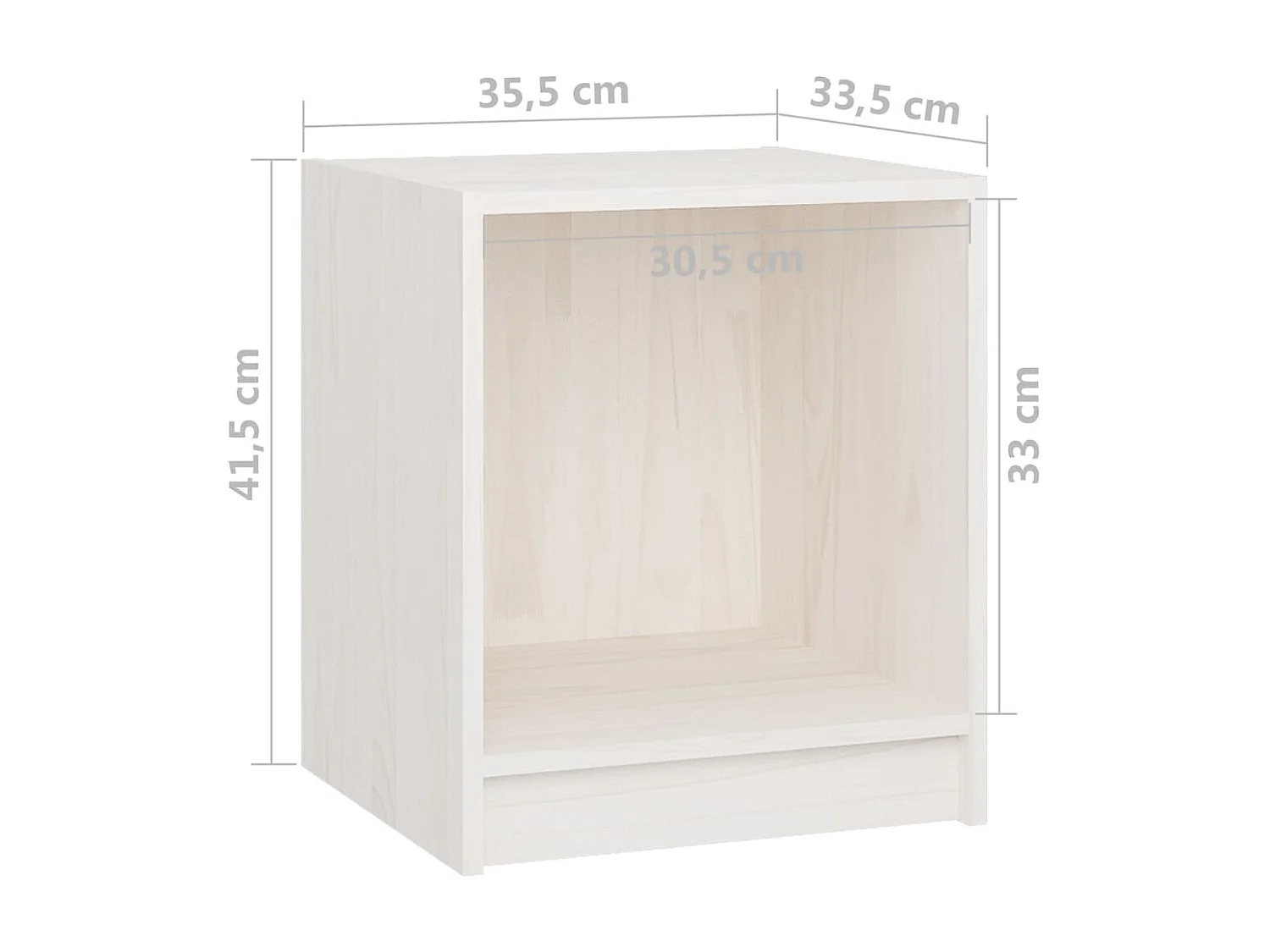 Tables de chevet 2 pcs Blanc 35,5x33,5x41,5 cm Pin massif