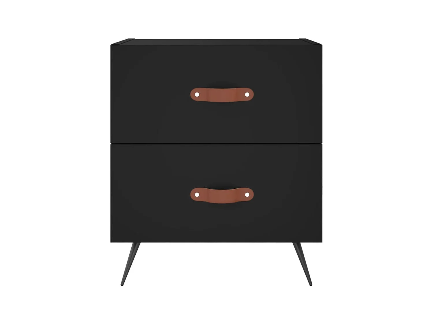 Table de chevet noir 40x35x47,5 cm bois d’ingénierie