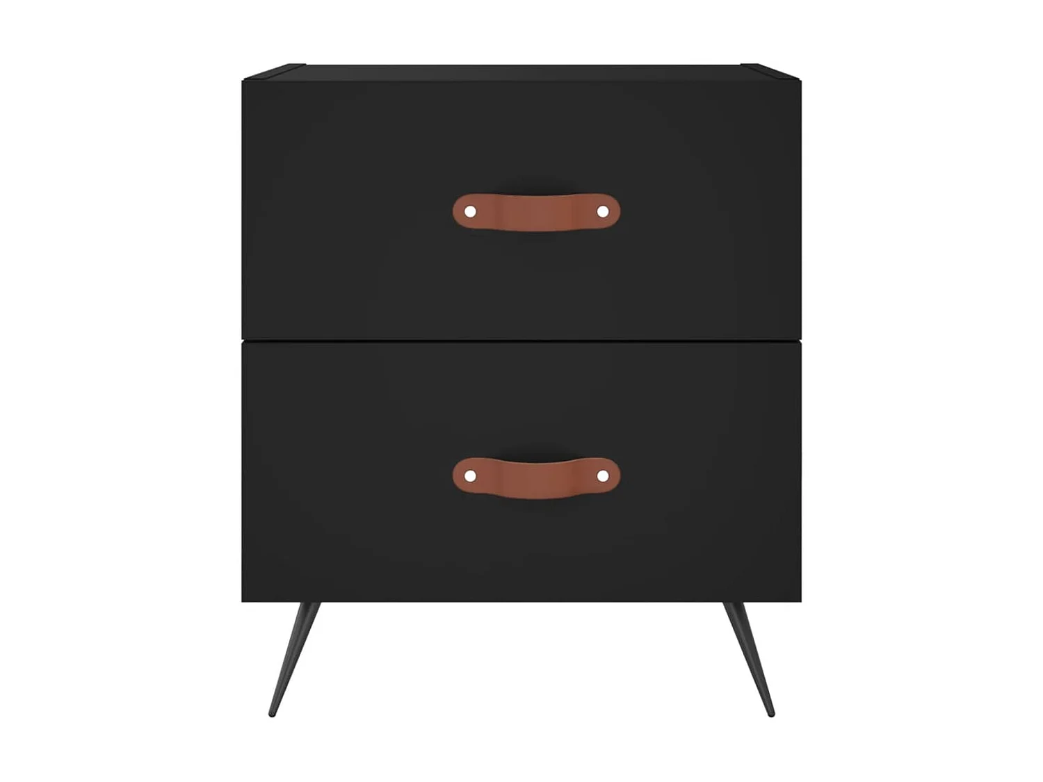 Zwart nachtkastje 40x35x47,5 cm samengesteld hout