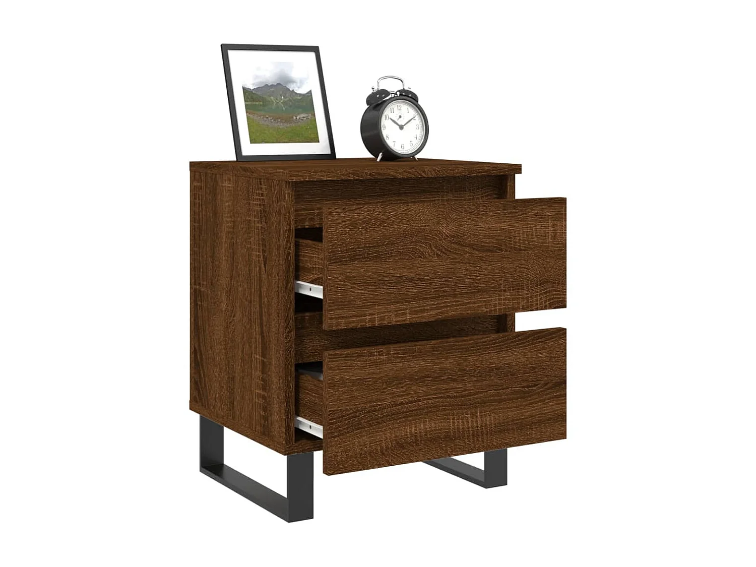 Nachtkastjes 2 stuks bruin eiken 40x35x50 cm samengesteld hout