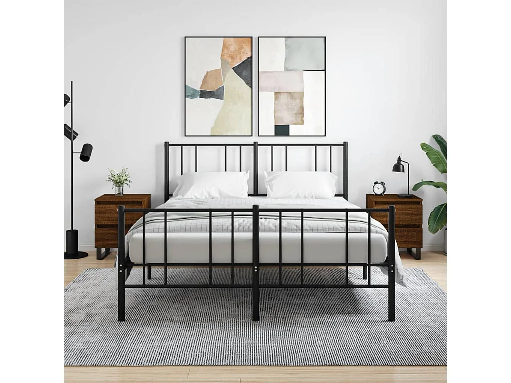 Comodini 2 pezzi rovere marrone 40x35x50 cm in multistrato