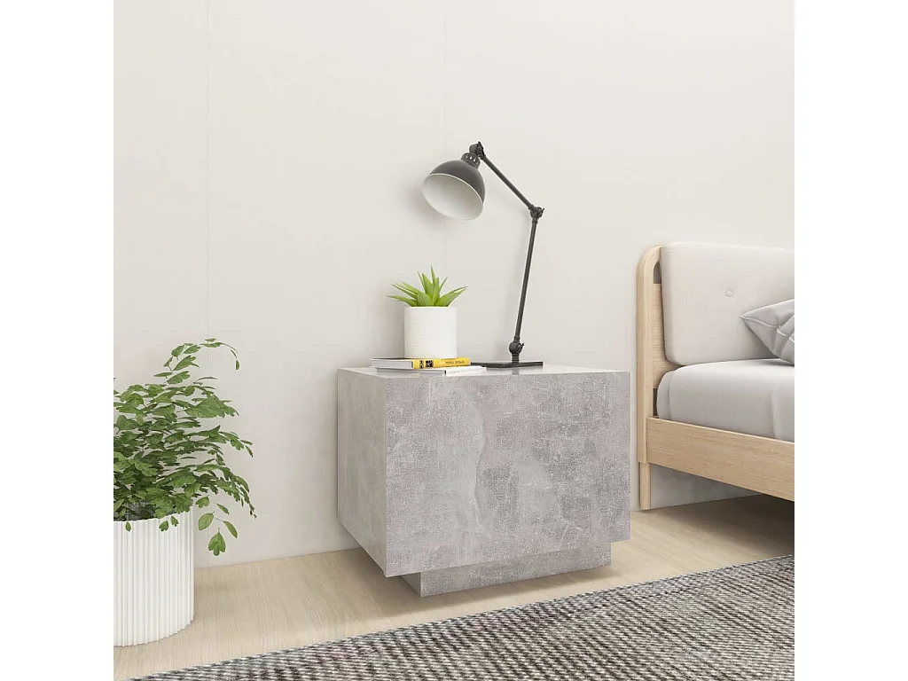 Comodino Grigio cemento 100x35x40 cm Truciolare