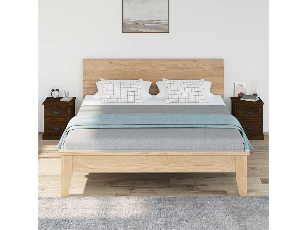 Nachtkastjes 2 stuks bruin eiken 39x39x47,5cm samengesteld hout