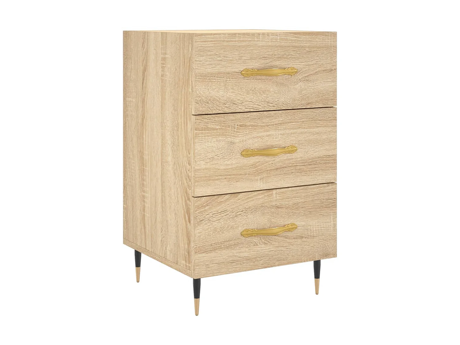 Comodino in rovere Sonoma 40x40x66 cm in derivati del legno