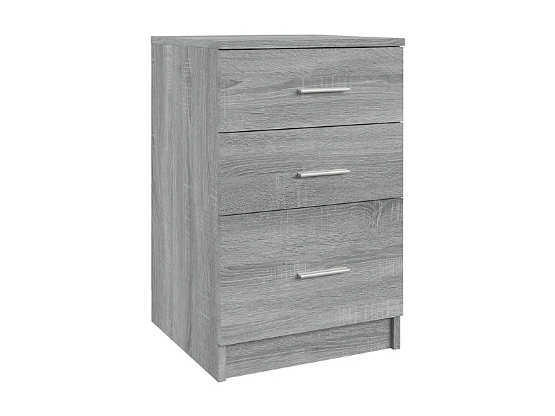 Comodino Sonoma grigio 40x40x63 cm MDF