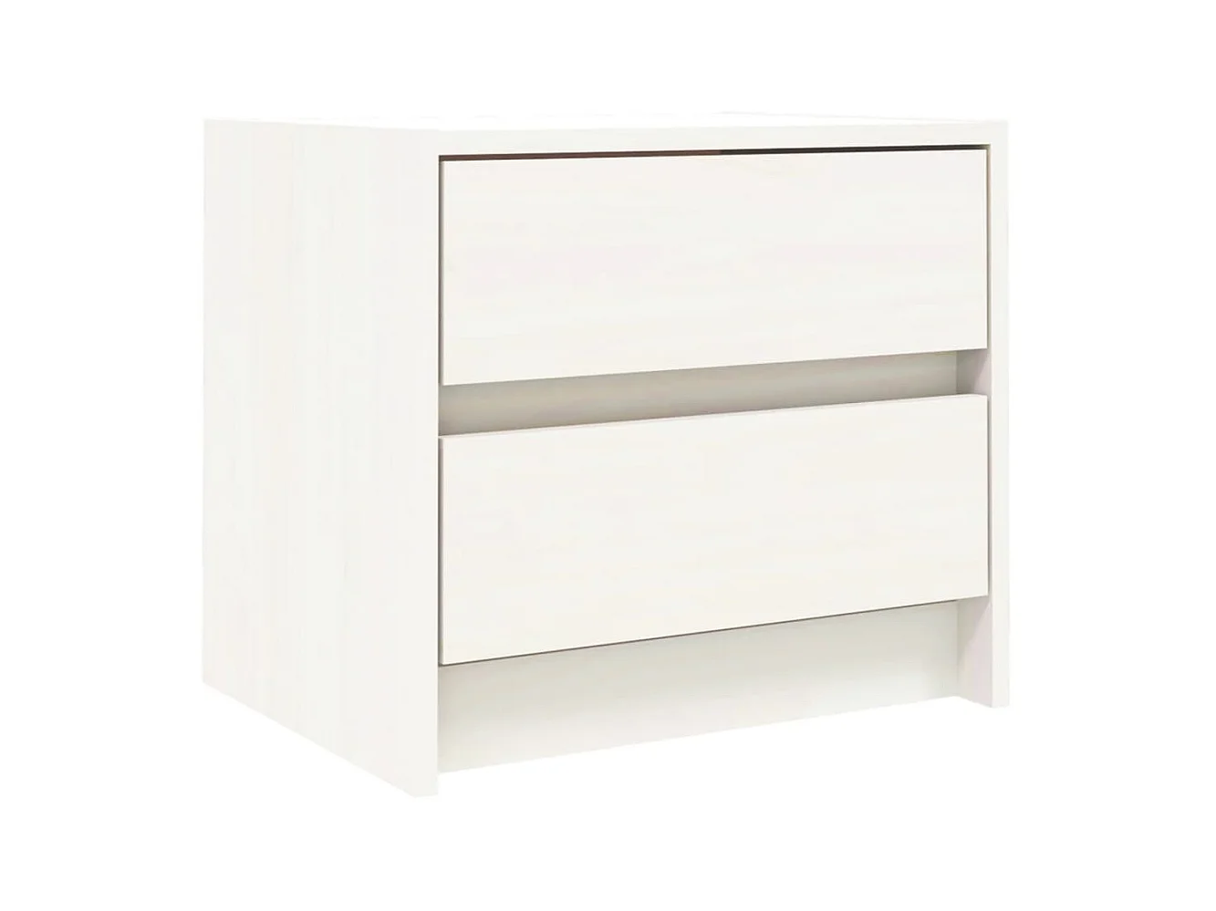Table de chevet blanc 40x31x35,5 cm bois de pin massif