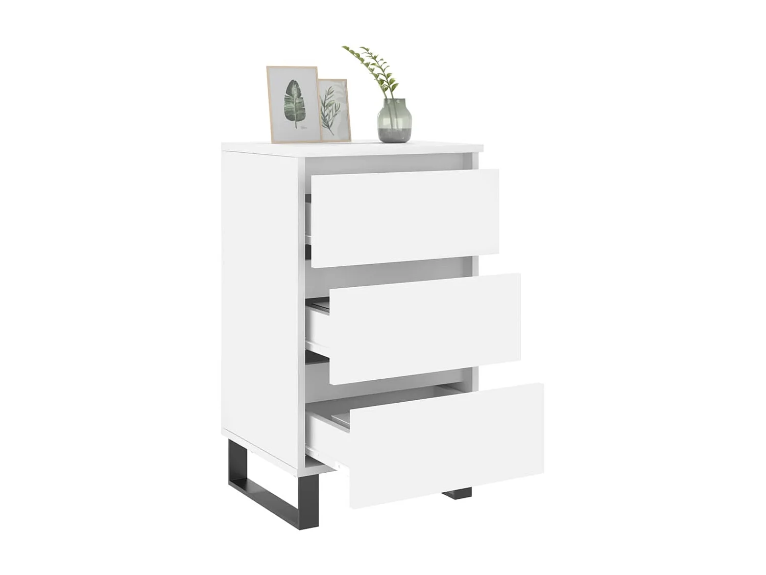 Mesas de cabeceira 2 unidades brancas 40x35x69 cm madeira trabalhada