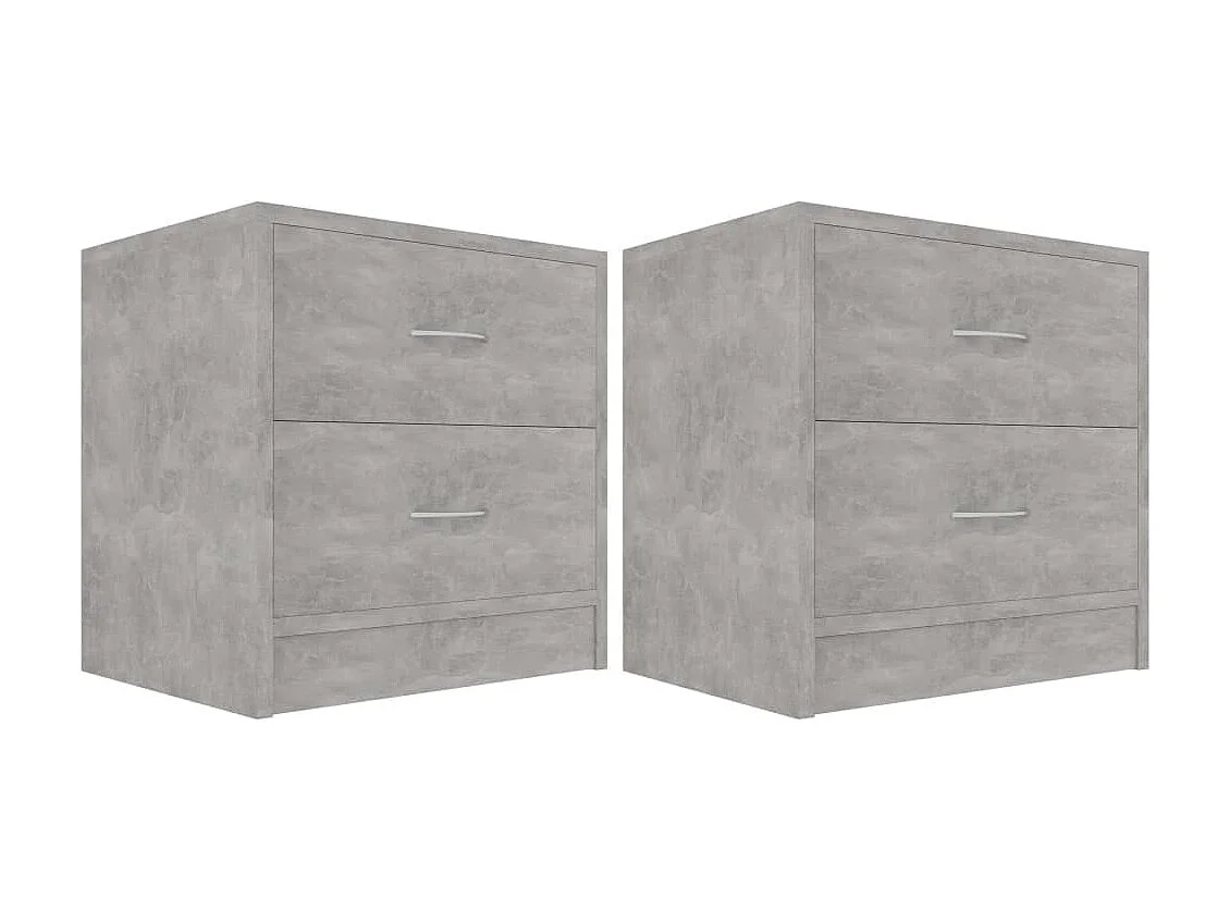 Nachtkastjes 2 stuks Betongrijs 40 x 30 x 40 cm Spaanplaat