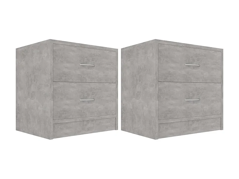 Nachttische 2 Stk. Betongrau 40 x 30 x 40 cm Spanplatte