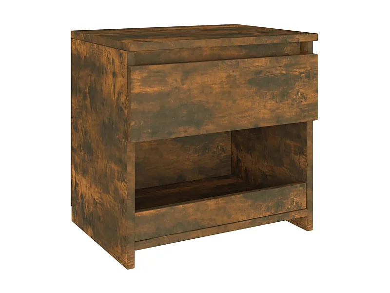 Mesa de cabeceira Carvalho fumado 40x30x39 cm Madeira derivada