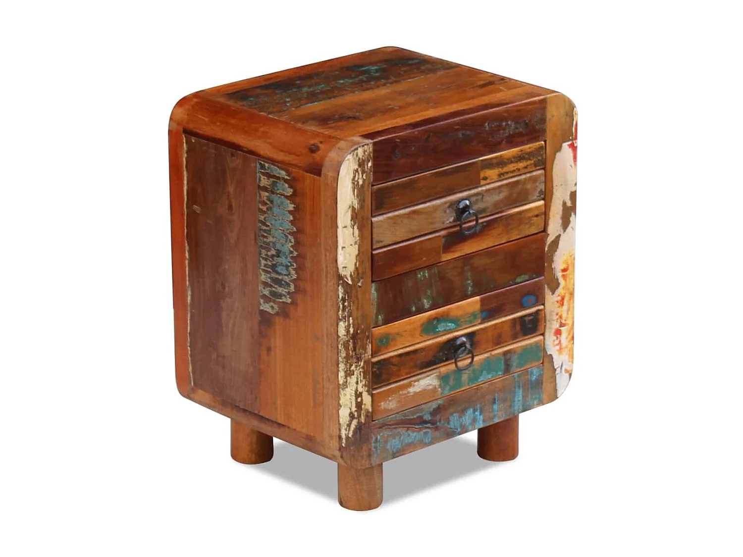 Nachttisch Massives Altholz 43 x 33 x 51 cm