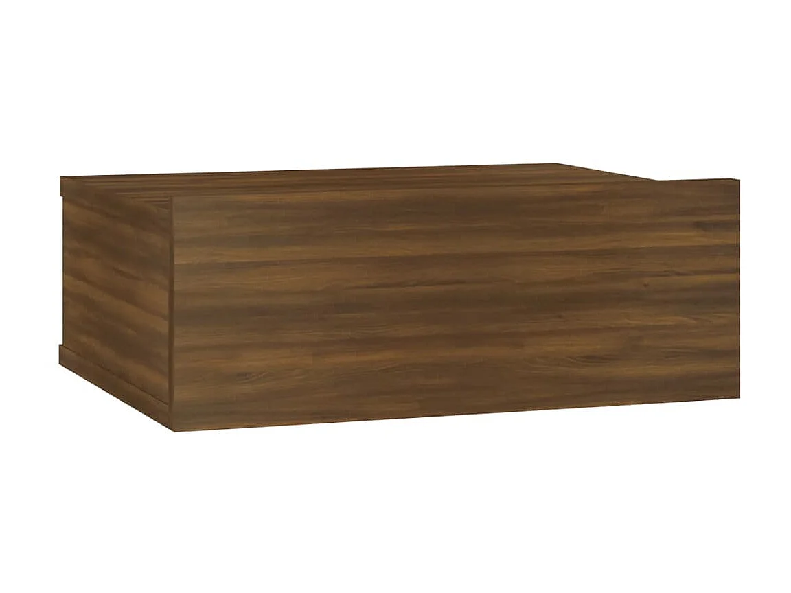 Comodino sospeso Rovere marrone 40x30x15 cm