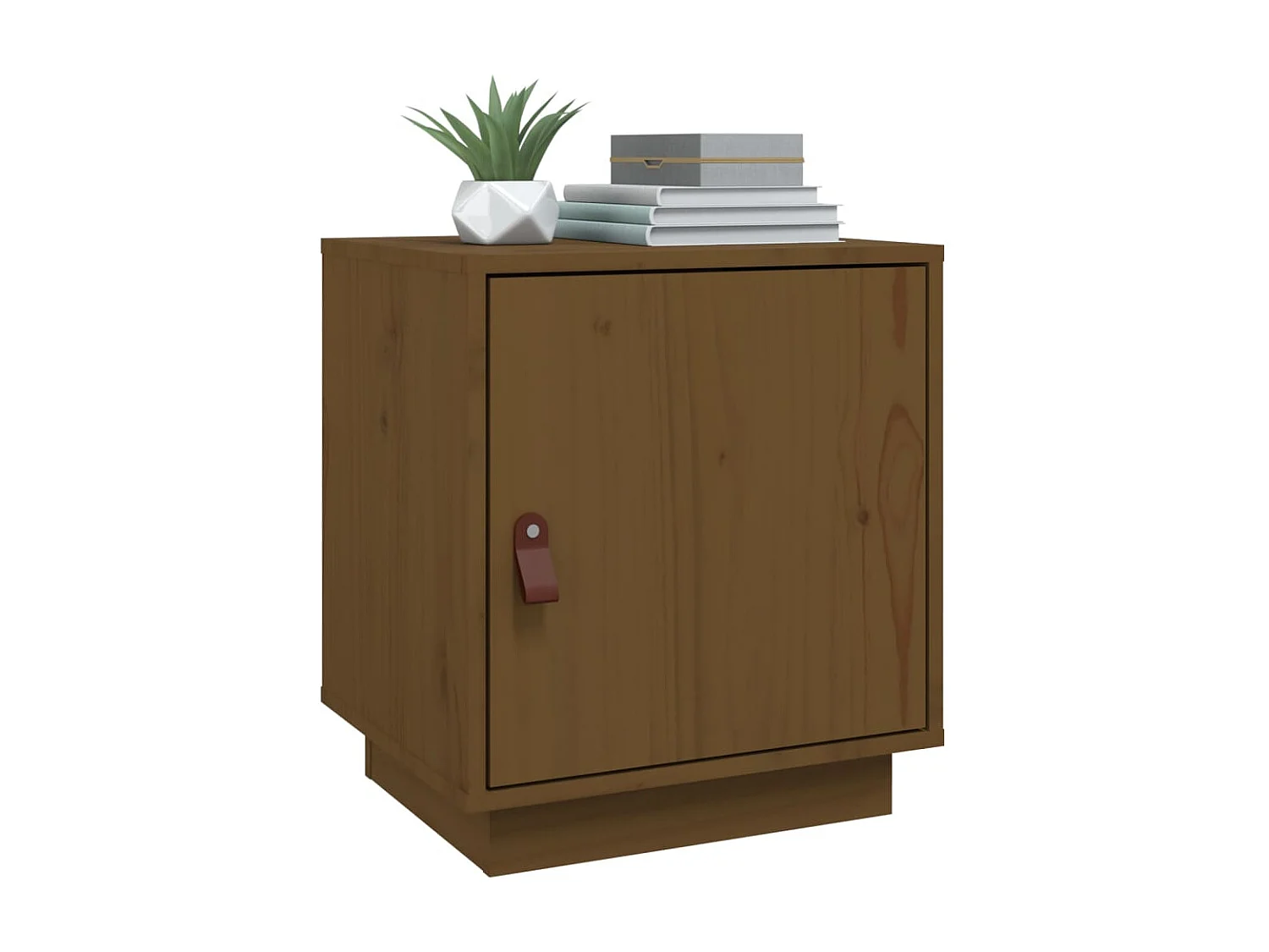 Table de chevet Marron miel 40x34x45 cm Bois de pin solide