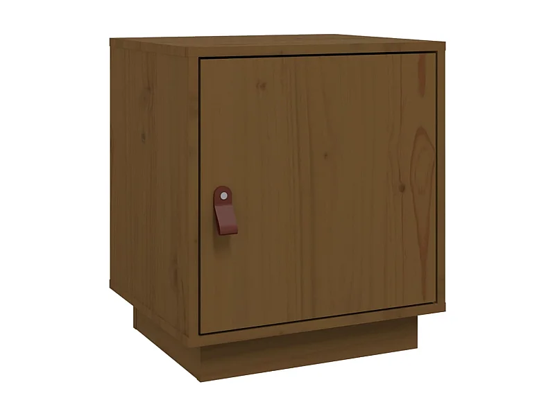 Table de chevet Marron miel 40x34x45 cm Bois de pin solide