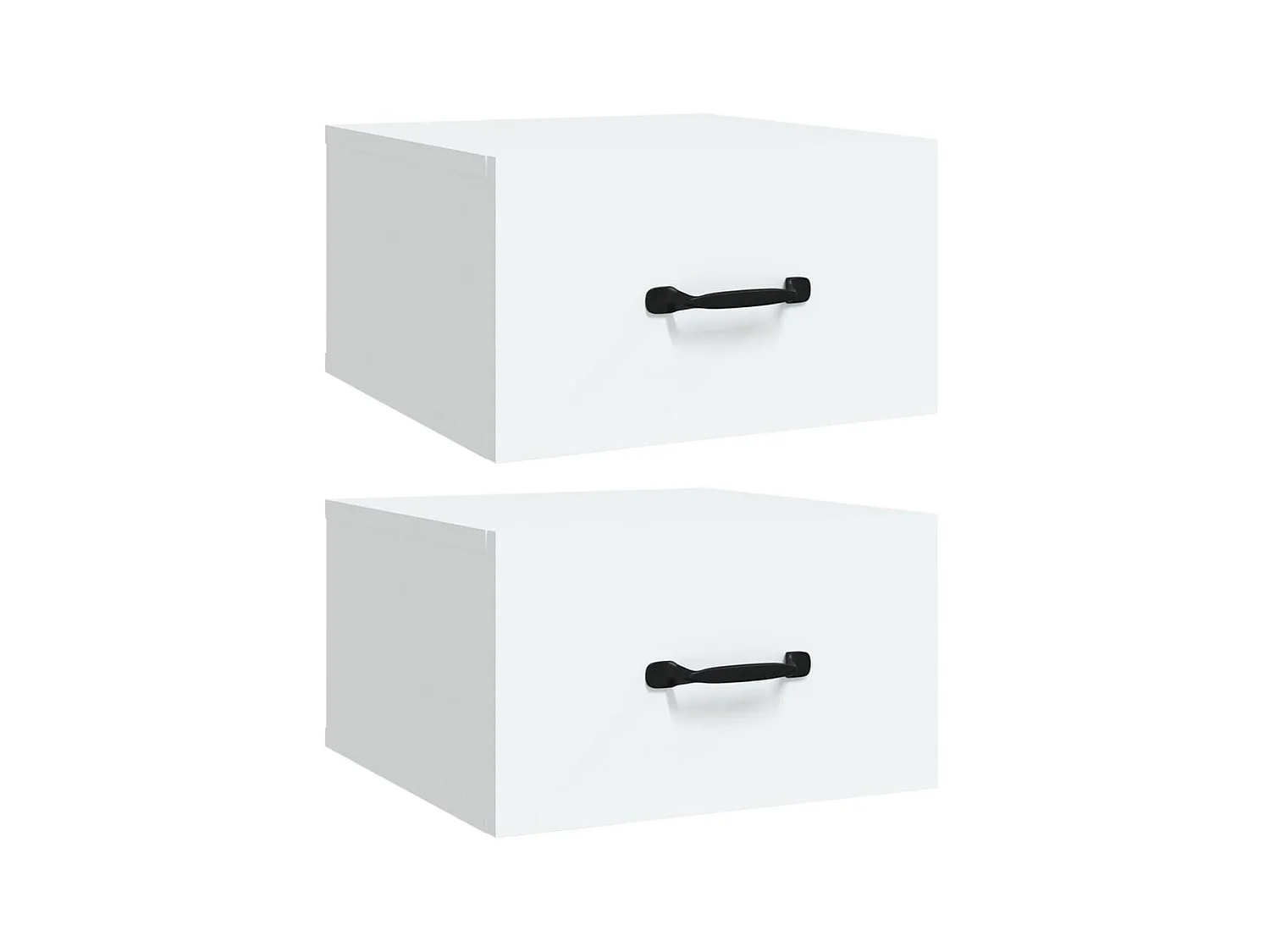 Tables de chevet murales 2 pcs blanc 35x35x20 cm