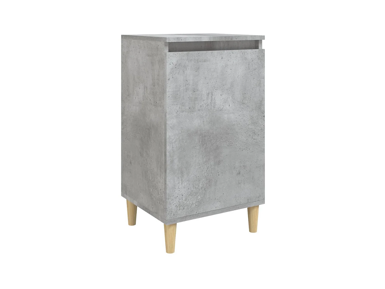 Table de chevet gris béton 40x35x70 cm bois d'ingénierie
