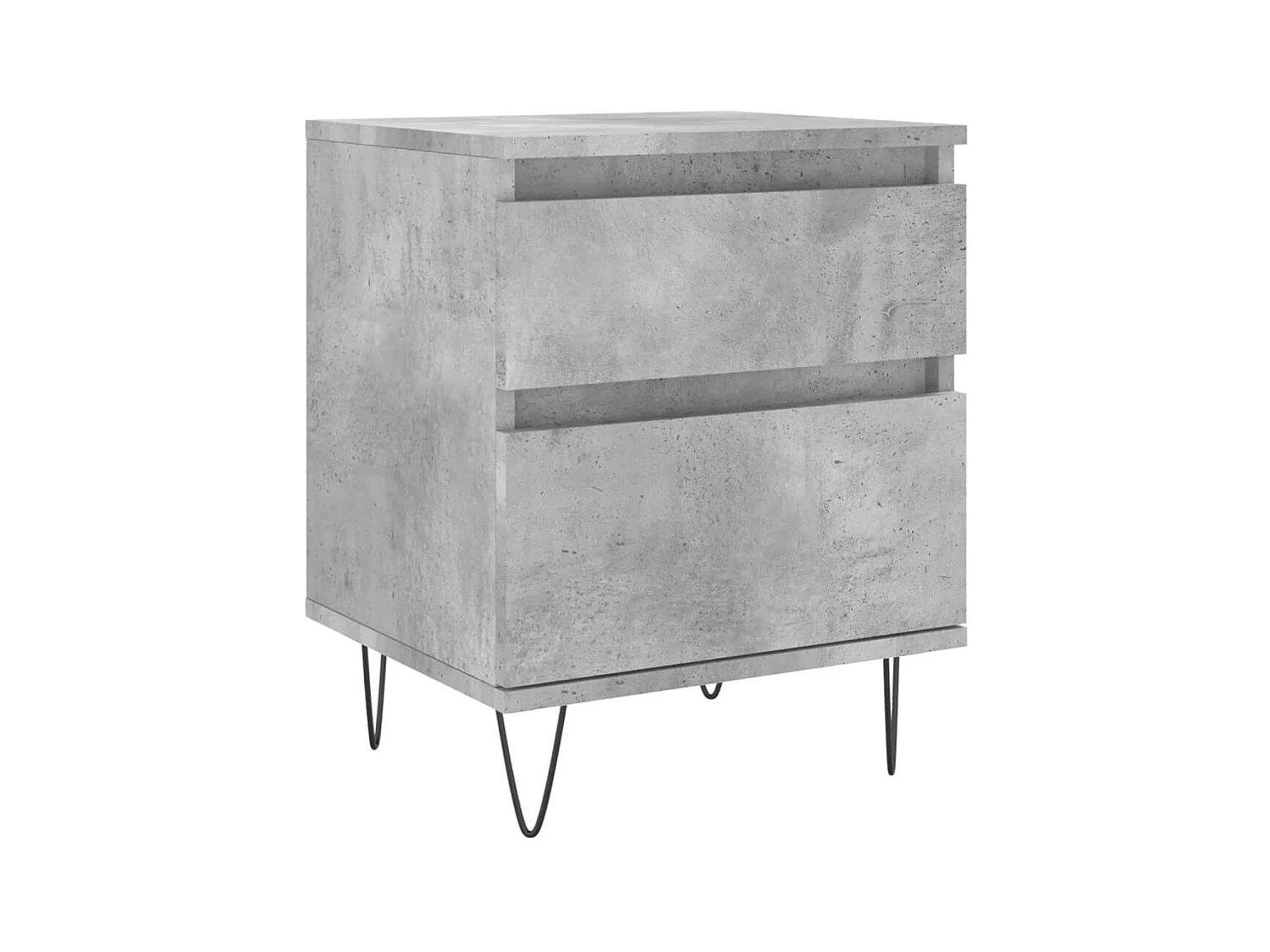 Table de chevet gris béton 40x35x50 cm bois d’ingénierie
