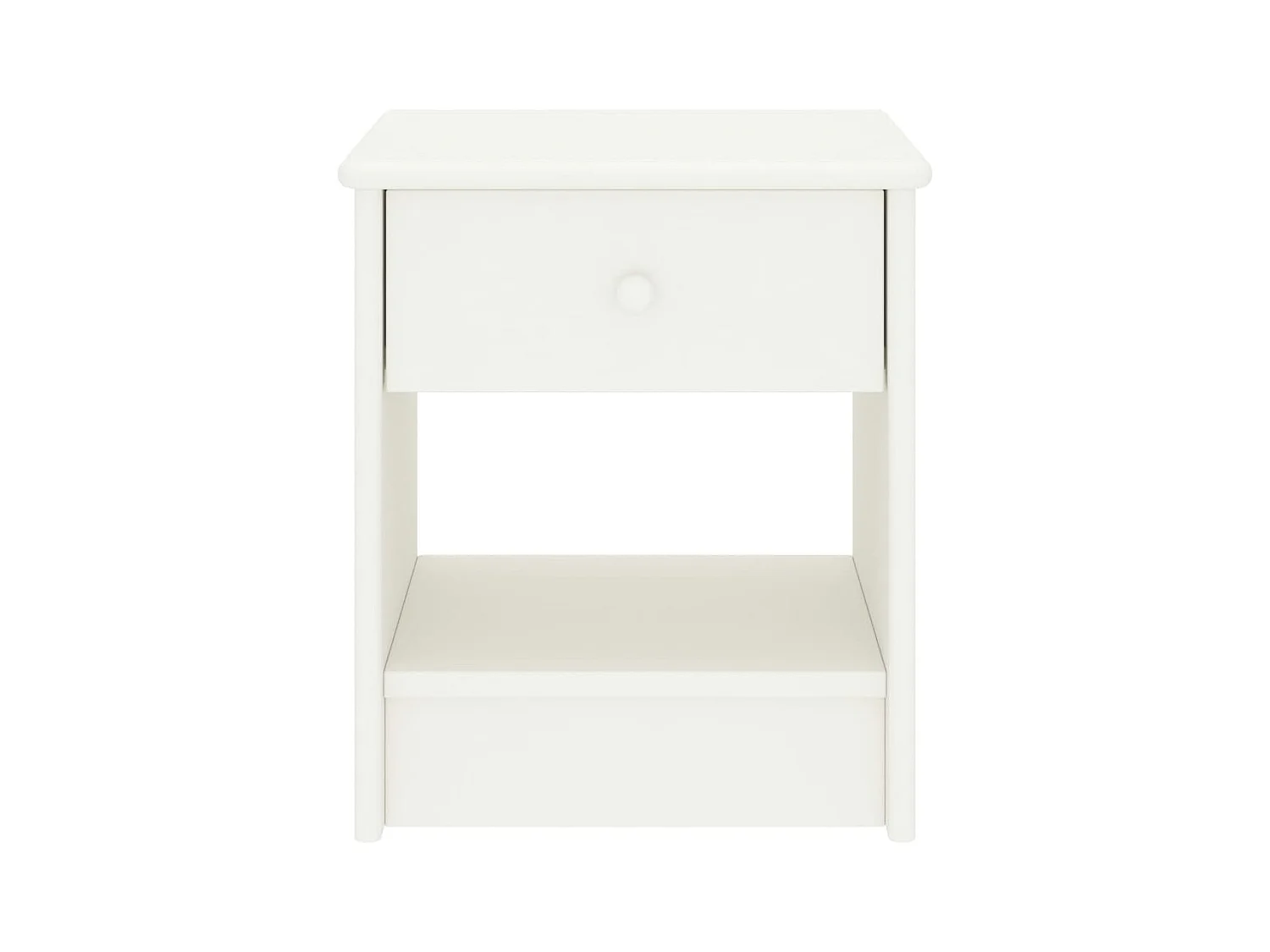 Comodino Bianco 35x30x40 cm Legno di pino massiccio