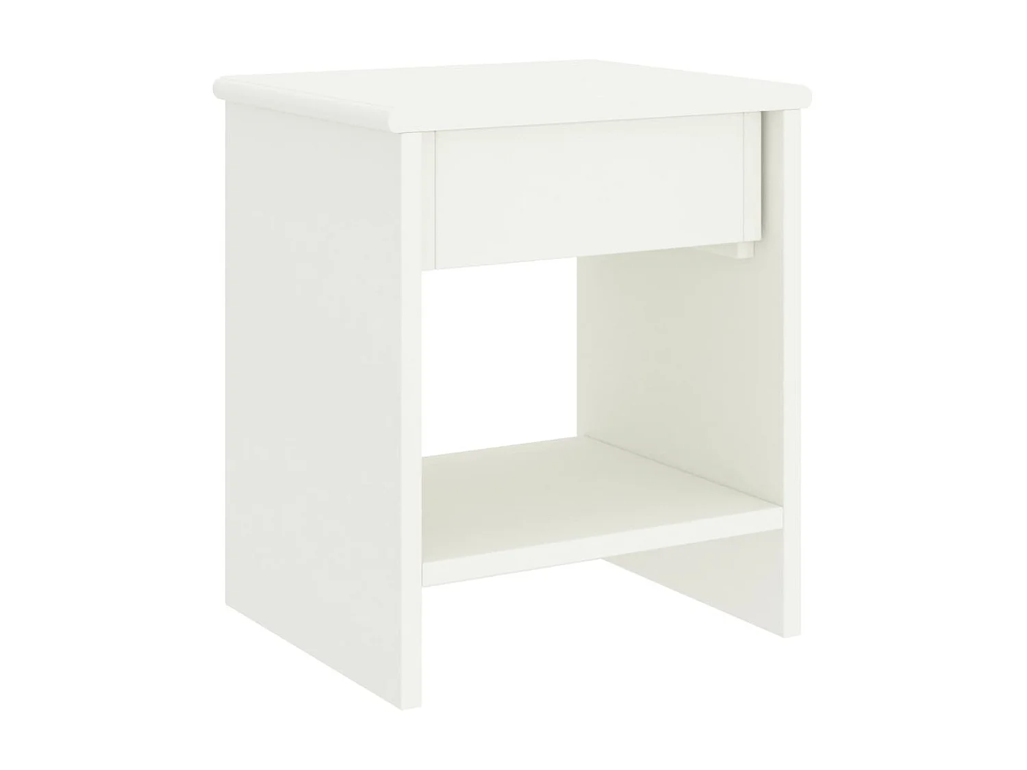 Mesita de noche Blanca 35x30x40 cm Madera maciza de pino