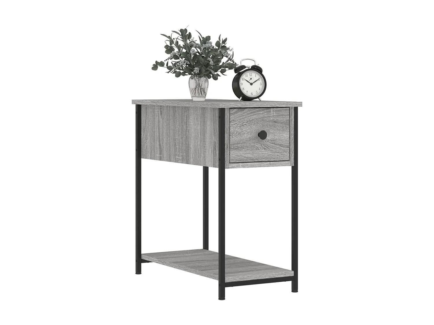 Mesitas de noche 2 piezas sonoma gris 30x60x60cm madera contrachapada