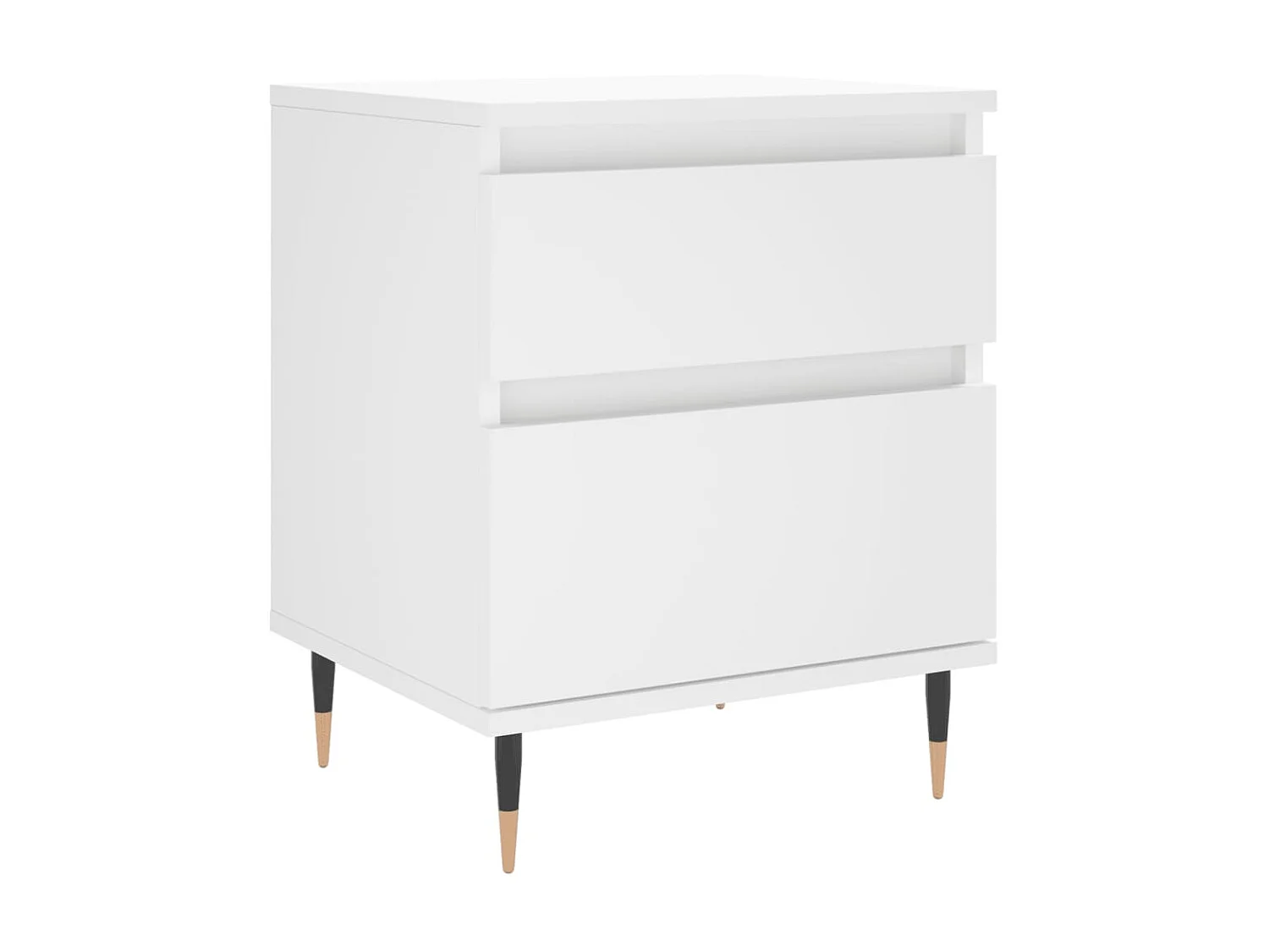 Mesita de noche Blanco 40x35x50 cm Madera contrachapada