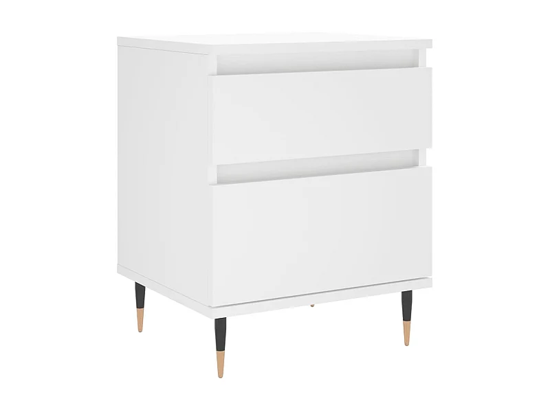 Table de chevet Blanc 40x35x50 cm Bois d’ingénierie