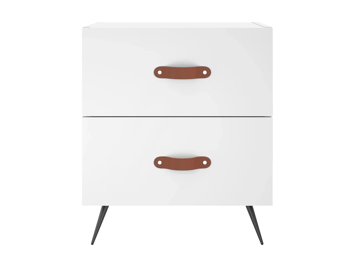 Table de chevet blanc 40x35x47,5 cm bois d’ingénierie