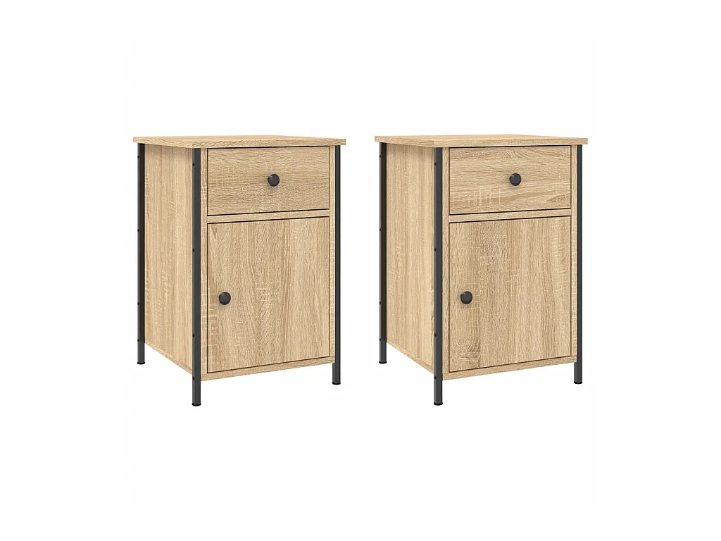 Nachtkastjes 2 stuks sonoma eiken 40x42x60cm samengesteld hout