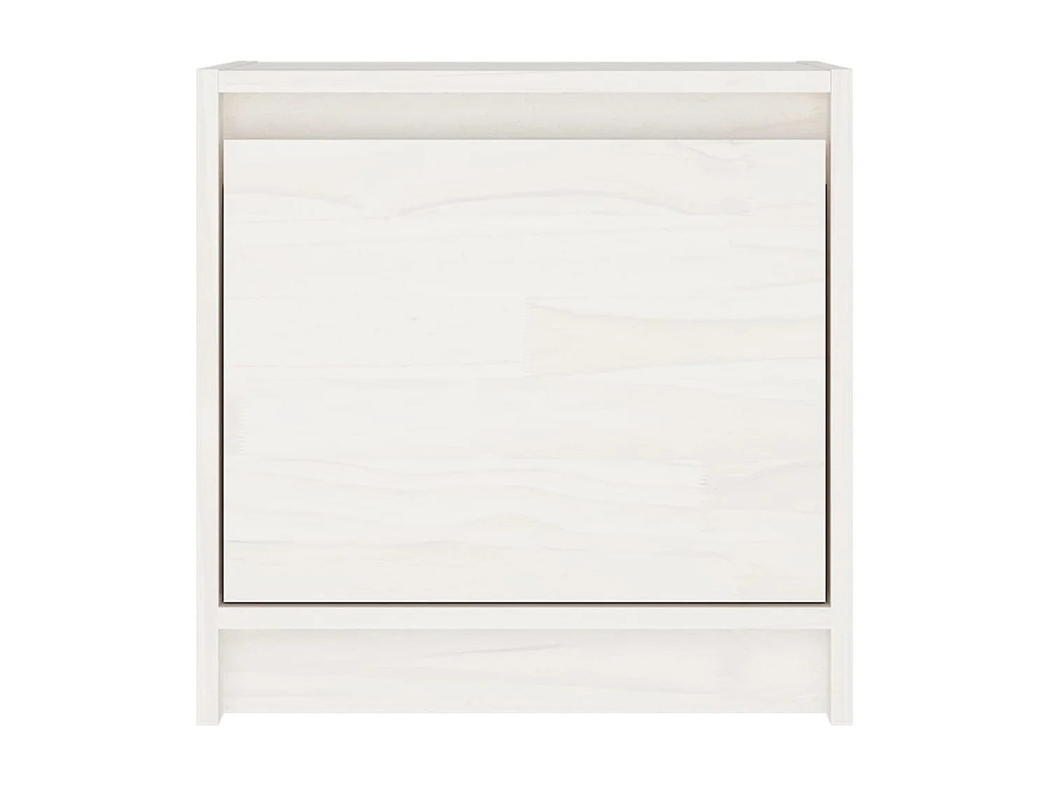 Mesa de cabeceira Branca 40x30,5x40 cm Madeira maciça de pinho