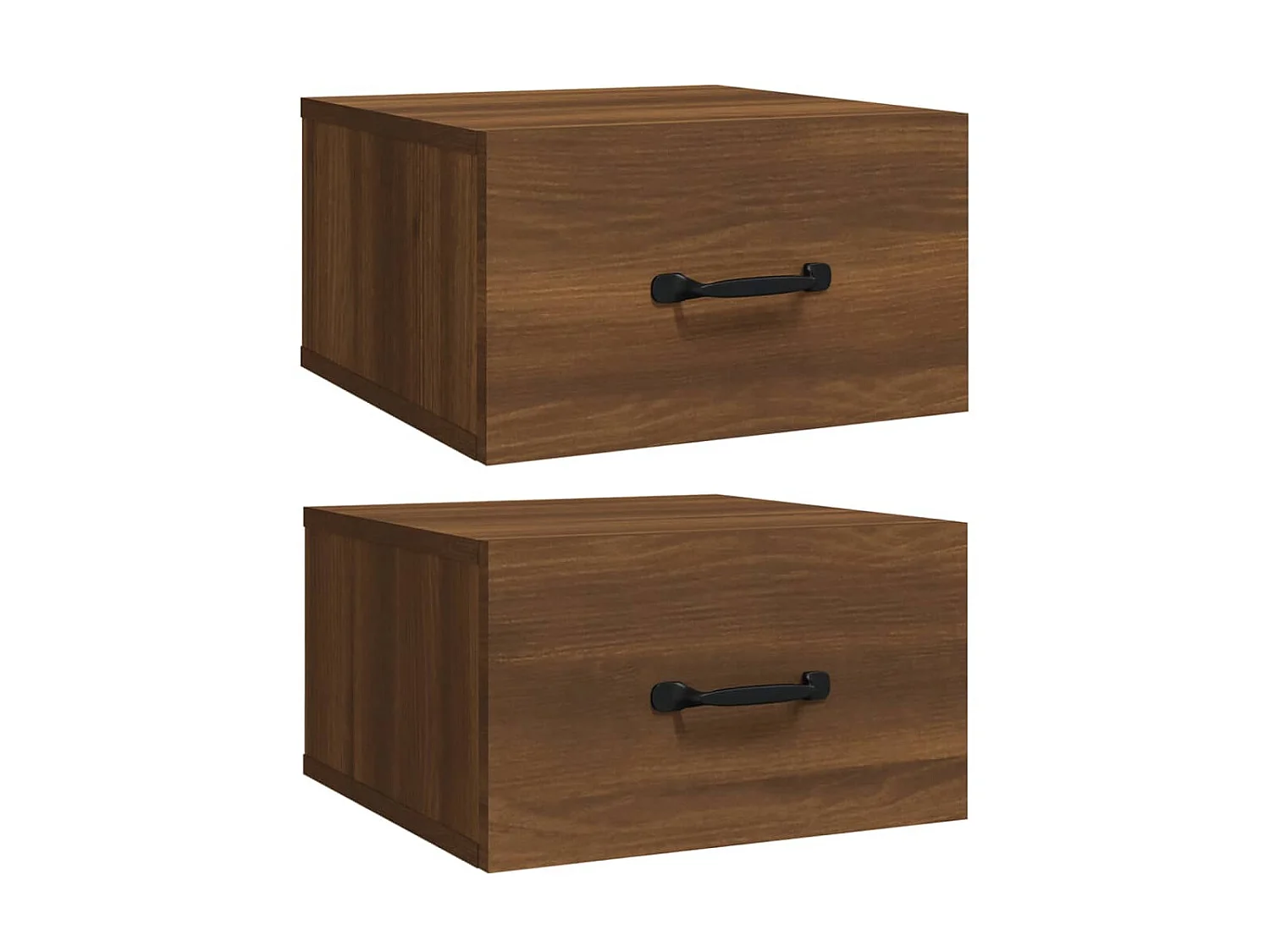 Tables de chevet murales 2 pcs Chêne marron 35x35x20 cm